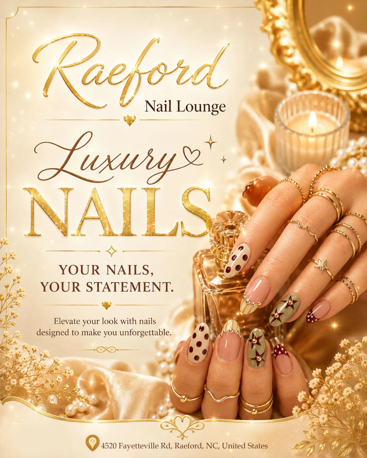 Luxury Nail Services at Raeford Nail Lounge in Raeford, NC 28376